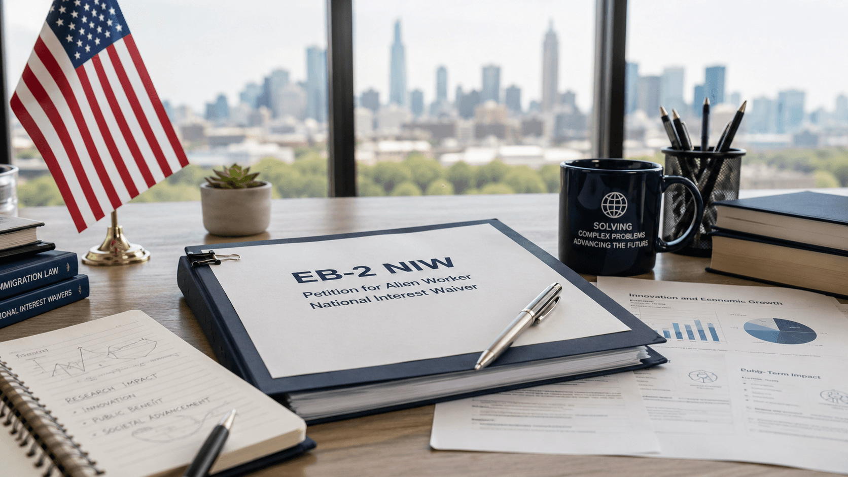 EB-2 NIW — National Interest Waiver folder and approval certificate