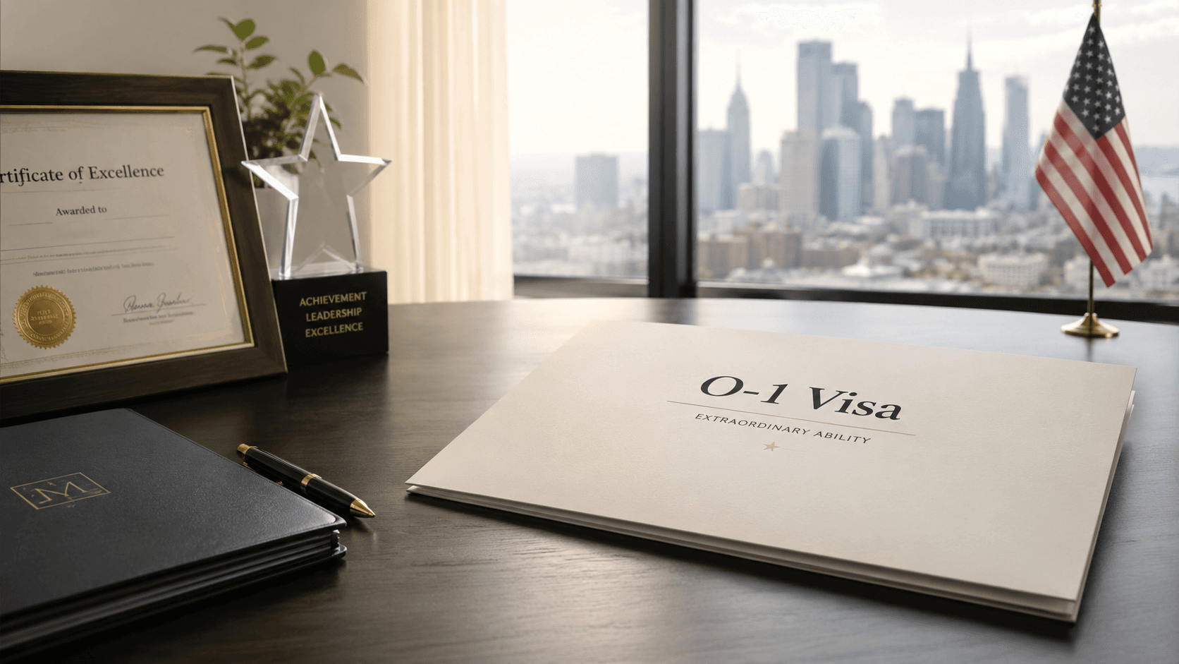 Папка O-1 Visa Extraordinary Ability + Certificate of Excellence