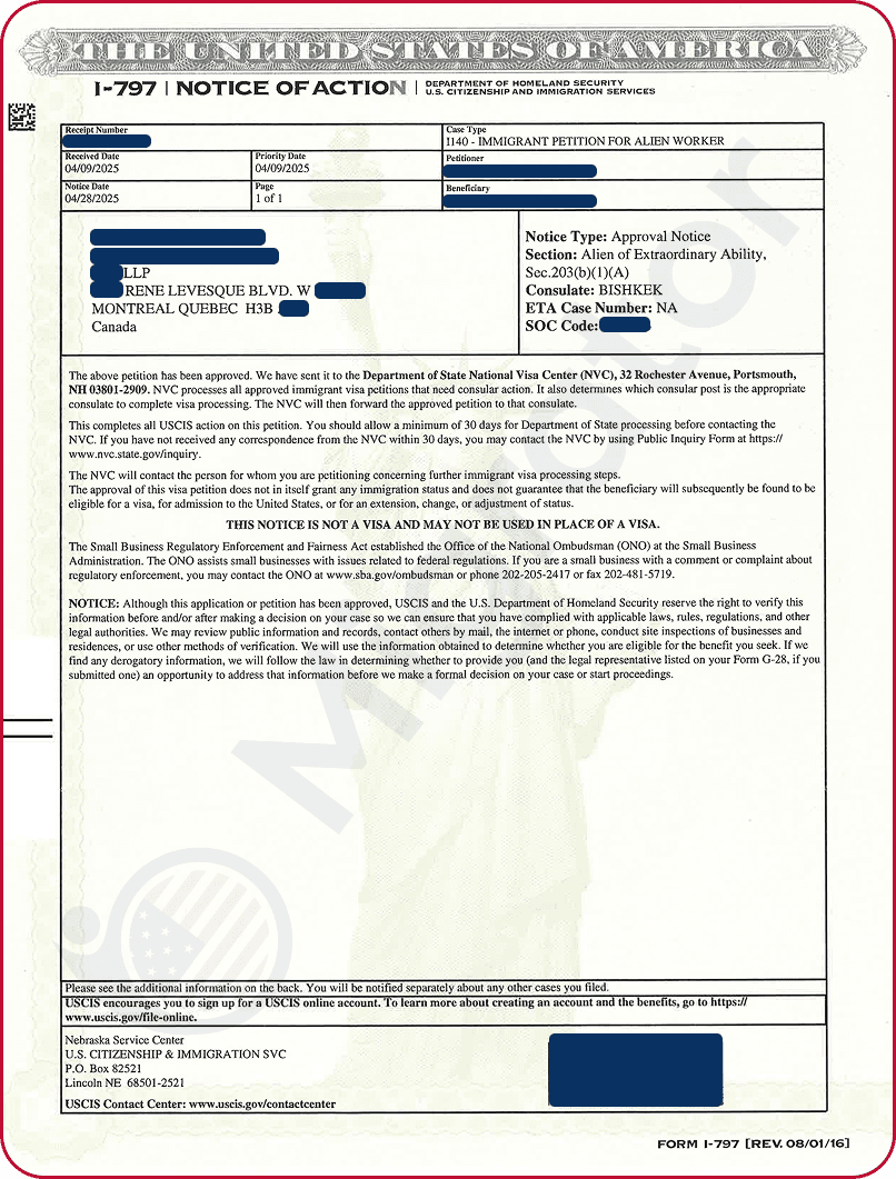 EB-1A Approved for a Real Estate Appraisal Expert